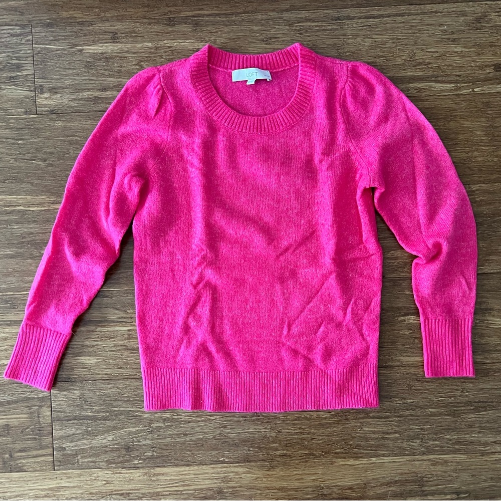Loft Hot Pink Sweater size XSP